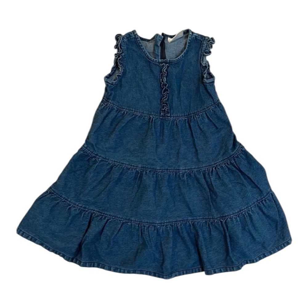 Excellent condition Hanna Andersson Denim Tiered Dress. 90